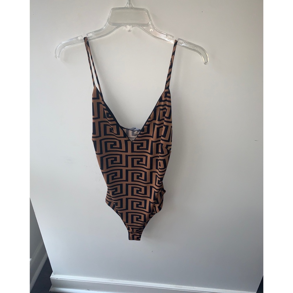 Patterned tank bodysuit